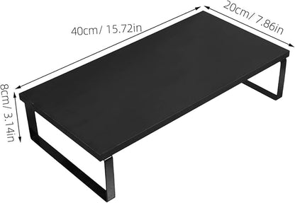 Sewroro Convenient Monitor Riser Stand for Desk Computer Laptop with Stable Practical Design for Home Office Study Black Display Base Providing Comfortable Viewing Height