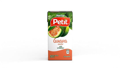 Petit Guava Nectar, 200 ml (Pack of 24) – Refreshing Tropical Fruit Beverage