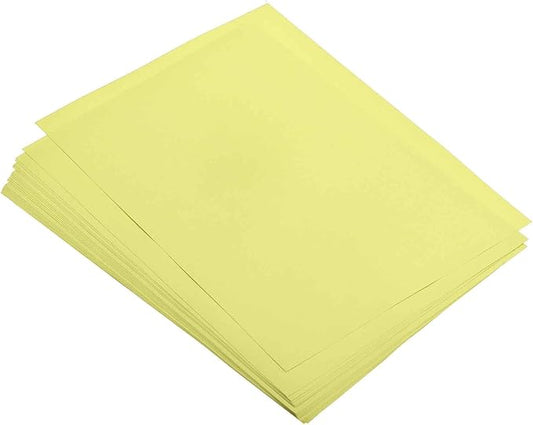 MECCANIXITY 50 Sheets Colored Copy Paper 8.3 x 5.8 Inch Printer Paper 80gsm Light Yellow for Office Printing, Document Copying, Invitations, Forms, Art Projects