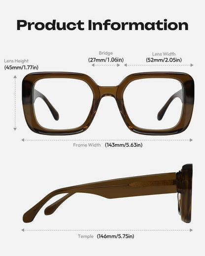 Blue Light Blocking Glasses - Anti Glare & Eyestrain, 99% Filter, Lightweight Acetate Frame for Gaming/Office/Reading
