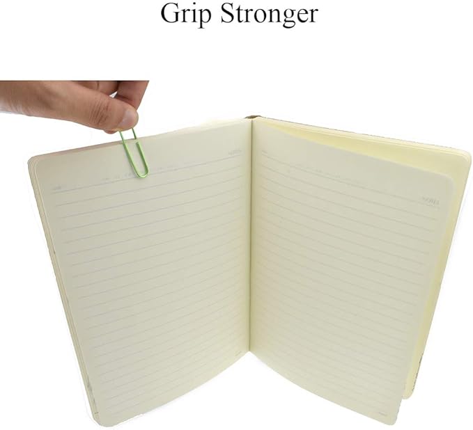 HAHIYO Paper Clips Large 2 inches Length Green Paperclips Vinyl Coated Prevent Scratching Tearing The Pages Sturdy for Bookmark Organize Home Office School 80 Pack