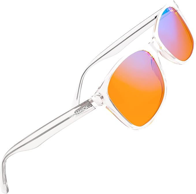 Swanwick Crystal Night Swannies - 99% Premium Blue Light Blocking Glasses, Anti Glare Anti-Fatigue & Eyestrain for Screens