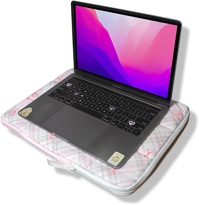 Sonix | Puffy Laptop Sleeve | 15-16 Inch, Quilted Pillow Puffer Laptop Carrying Case, Computer Sleeve | Clueless Pink