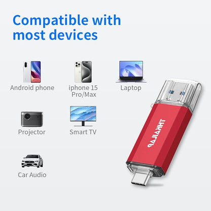 Thkailar 32GB 3 Pack USB C Memory Stick OTG USB 3.1 Thumb Drive Compatible with Android Phone,MacBook Pro,Laptops,Tablets,PC