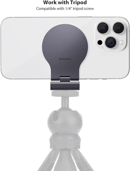 Stouchi Continuity Camera Mount for Desktop Monitor, iMac Compatible iPhone Webcam Mount with Mag-Safe for Mac Desktops and Displays, Apple TV 4K