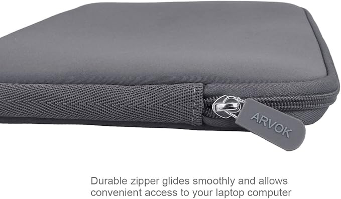 Arvok 17-17.3 Inch Laptop Sleeve Multi-Color & Size Choices Case/Water-Resistant Neoprene Notebook Computer Pocket Tablet Briefcase Carrying Bag/Pouch Skin Cover for HP/Dell/Lenovo/Asus/Acer, Grey