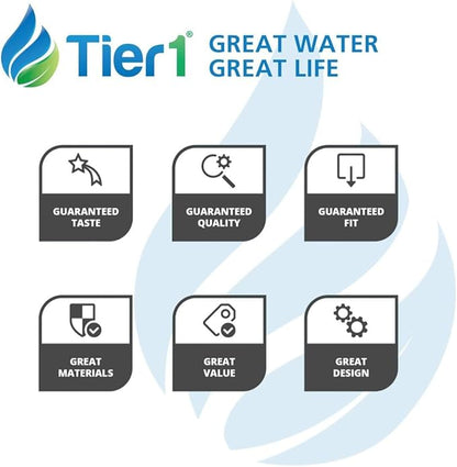 Tier1 UKF8001 Refrigerator Water Filter | Replacement for Whirlpool Filter 4, EveryDrop EDR4RXD1, 4396395, Maytag UKF8001, FMM-2, UKF8001AXX-750, 469006, Fridge Filter
