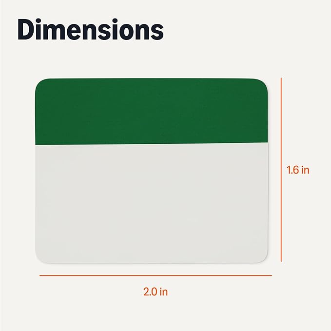 Amazon Basics Rectangular Tabs, 2 inch in Wide, 500 Pieces, Assorted Colors