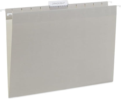 Blue Summit Supplies 25 Jewel Tone Hanging File Folders Letter Size with Tabs, Reinforced Hanging File Folders Jewel Tone, Includes Plastic Tabs and Inserts