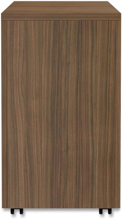 Alera Alera Valencia Series Mobile Pedestal File, Left/Right, 3-Drawer: Box/Box/File, Legal/Letter, Walnut, 15.88 X 20.5 X 28.38