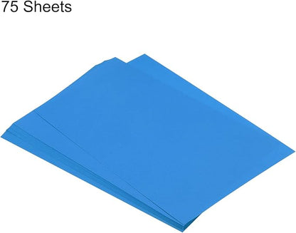 MECCANIXITY 75 Sheets A4 Colored Print Copy Paper 8.3" x 11.7" Origami Paper Printer Paper 80gsm for Printing, Document Copying, Art Craft,Lake blue