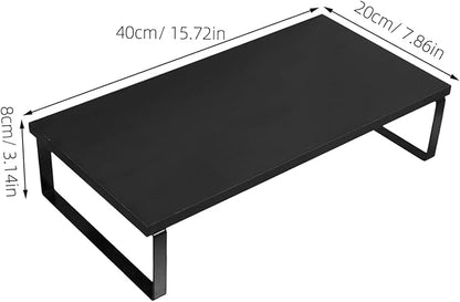 Computer Monitor Stand Riser Laptop Riser for Desk with Strong Load Capacity and Smooth Edges to Posture and Work Efficiency Black