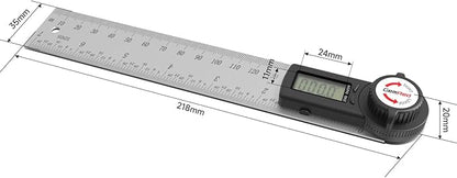 GemRed 82305 Digital Angle Finder Push Pin Protractor-Stainless Steel (With Button Battery Removal Pin)
