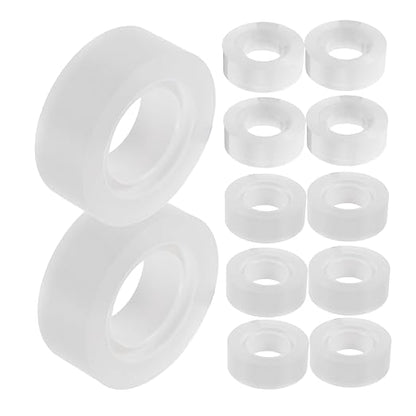 24 Rolls Transparent Adhesive Tape Refills Strong Stickiness Clear Stationery Tape for School Office Crafts Document Fixing