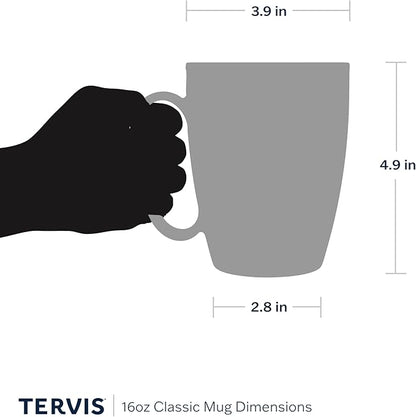 Tervis Clear & Colorful Tabletop Made in USA Double Walled Insulated Tumbler Travel Cup Keeps Drinks Cold & Hot, 16oz Mug, River Rock