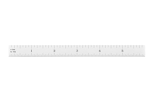 PEC Tools 6" Flexible Metal Ruler, Made from Premium Stainless Steel, 4R Graduation (1/8", 1/16", 1/32", 1/64"), Fully Hardened and Tempered Machinst Rule, Made in USA
