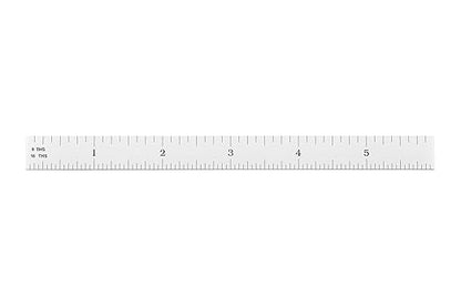 PEC Tools 6" Flexible Metal Ruler, Machinist Rule Made from High-Quality Carbon Steel with Satin Chrome Finish, 4R Graduaction (1/8", 1/16", 1/32", 1/64"), Trusted by Professionals, Made in USA