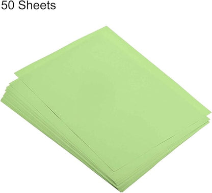 MECCANIXITY 50 Sheets Colored Copy Paper 8.3 x 11.7Inch Printer Paper 80gsm Light Green for Office Printing, Document Copying, Invitations, Forms, Art Projects