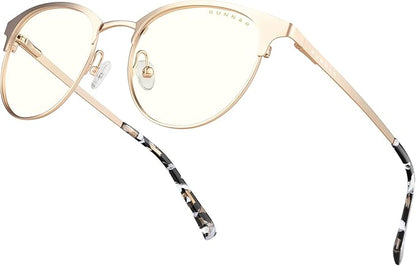 GUNNAR - Premium Gaming and Computer Glasses - Blocks 35% Blue Light - Apex, Gold, Clear Tint