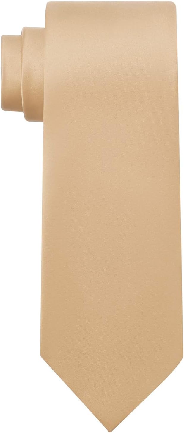 KOOELLE Men's Ties Solid Pure Color Plain Neckties Formal Black Ties For Men