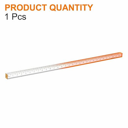HARFINGTON Acrylic Clear Straight Rulers 30cm Metric Transparent Gradient Three-Dimensional Plastic Ruler Square Cube Measuring Tool for Classroom Office, Orange