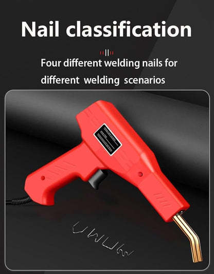 200W Plastic Welder, 2000PCS Staples 10PCS Sandpaper, Plastic welding Kit, Plier Custom Carry Case, Plastic Repair Car Bumper Repair Simplicity Of Use (Red)