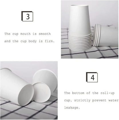 300 Pack 3 oz White Paper Cups, Bathroom Cups Disposable, Moushwash Cups for Snack, Water, Juice,Candy Ideal for Party Bathroom and Office