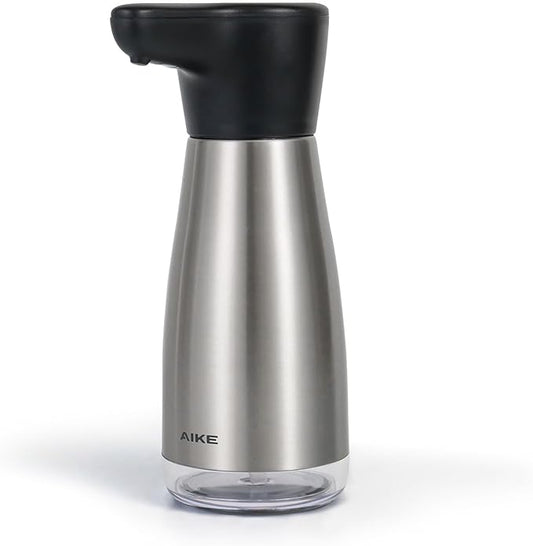 AIKE Magnetic Charging Waterproof Automatic Soap Dispenser for Liquid Soap Spot Resist Stainless Finish 14fl.oz. Model AK1337