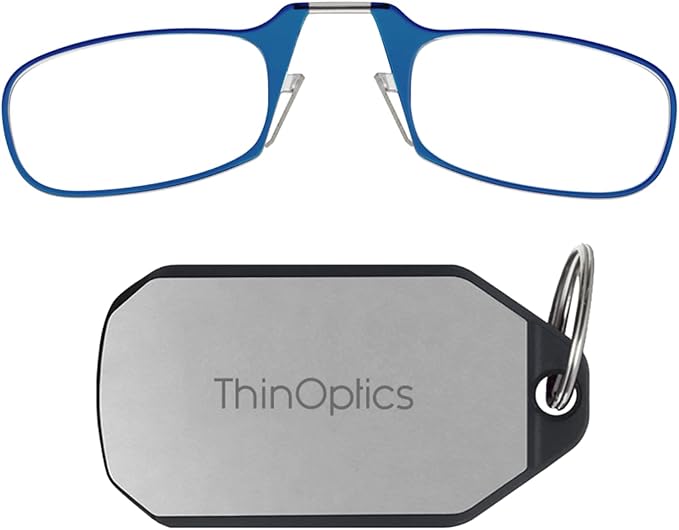 ThinOptics Keychain Case and Readers Rectangular Reading Glasses