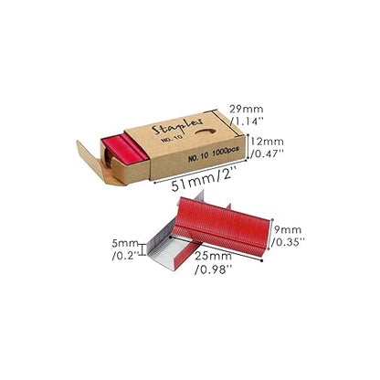 NatSumeBasics 8000 Colored Staples, Colorful #10 Staple for Mini Stapler Refill,Tiny Staples Smaller Than Standard Staple (8000)