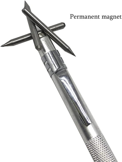 NEPAK 2 Pack Tungsten Carbide Scriber with Magnet,with Extra 12 Replacement Marking Tip,Etching Engraving Pen for Glass/Ceramics/Metal Sheet
