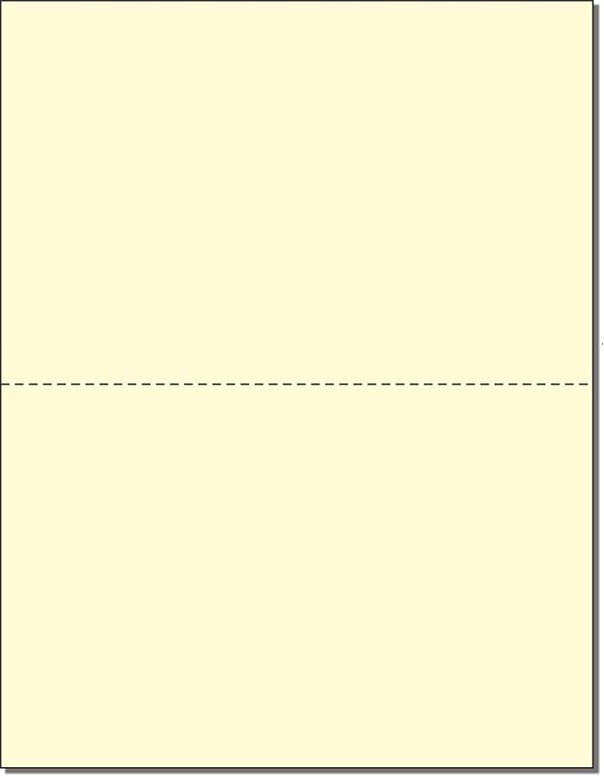 NextDayLabels - Pack of 500 Sheets, 8-1/2 x 11" Letter Size Perforated Paper (Canary, Perf @ 5-1/2")
