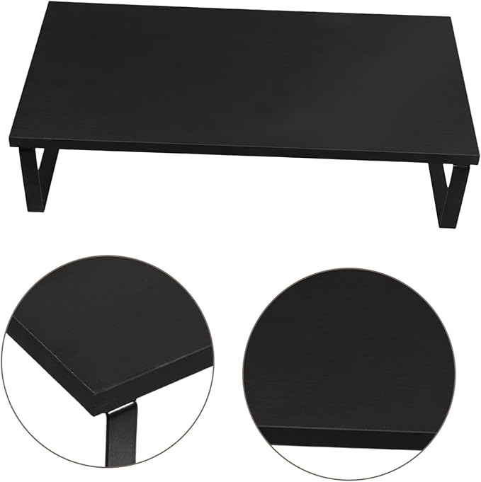 Computer Monitor Stand Riser Laptop Riser for Desk with Strong Load Capacity and Smooth Edges to Posture and Work Efficiency Black