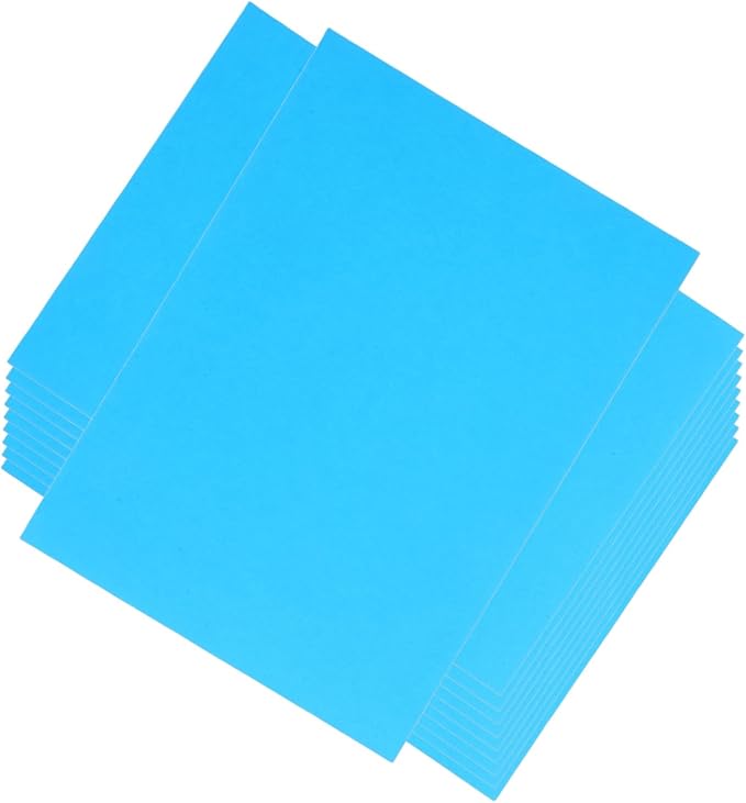 Zerodeko 100pcs Blue Colored Copy Paper Printer Paper for Origami Crafts DIY Art Projects Vibrant Color Reproduction Ink Absorbent Duplex Printing Suitable for Advertising and Design Drafts