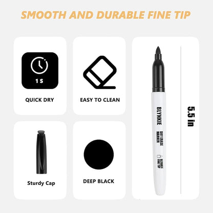 Dry Erase Markers Bulk Pack of 102 Fine Tip Black Whiteboard Markers, Low Odor Suitable for School Office or Home