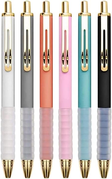 Ballpoint Pens Black Ink 1.0 mm Medium Point Smooth Writing Office Supplies for Women & Men, Note Taking (6-pack)