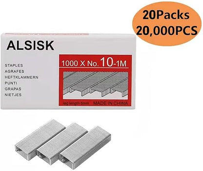 Alsisk Pack of 20,000PCS No.10 Mini Staples(Smaller Than Standard Staples) .Silver