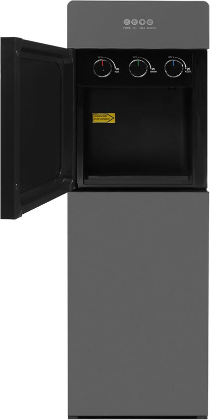 Water Coolers Standing Water Dispenser Cold Hot Dispenser, Modern Standing Water Dispenser Bottom Loading for Homes, Gyms, Office (Bottom Load Silver)