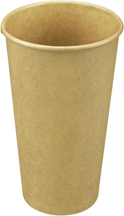 Karat 20oz Kraft Paper Coffee Cups [600 ct] Disposable, Leak-Resistant Double Poly-Lined Hot Cups | Ideal for Cafes & Offices, 90mm