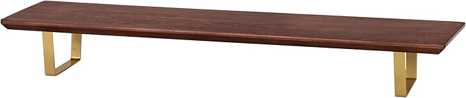 Anji Mountain Monitor Stand - Desktop Organizer & Laptop Riser, Ergonomic Monitor Riser, Space-Saving Monitor Stand for Desk, Durable Construction, Easy Assembly, Ideal for Home & Office,Black
