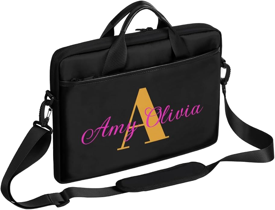 Custom-Laptop-Bag 15 Inch with Name Photo Personalized-Computer-Shoulder-Case Briefcases for Women Men Business