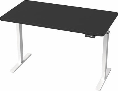 VIVO Electric 43 x 24 in Standing Desk, Memory Height Adjustment, 1B Series, One-Piece Black Top, White Frame, DESK-KIT-1W4B