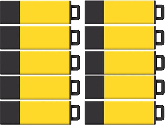 Centon DataStick Pro2 USB 2.0 Flash Drive 16GB x 10, Yellow (S1-U2T13-16G-10)