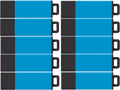 Centon DataStick Pro2 USB 2.0 Flash Drive 16GB x 10, Bright Blue (S1-U2T18-16G-10)
