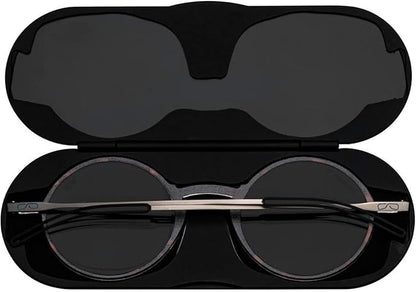 ThinOptics unisex-adult Manhattan Blue Light Blocker Reading Glasses + Milano Case