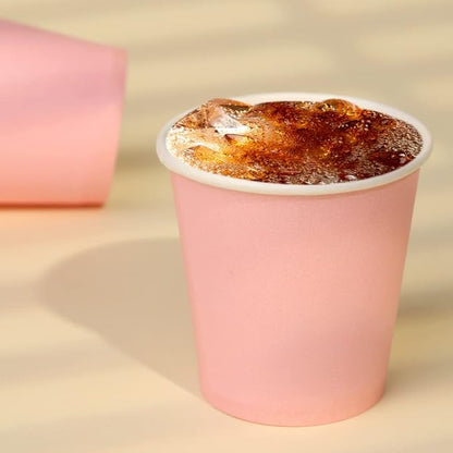 100 Pack 3 oz Pink Paper Cups,Mouthwash Cups, Disposable Bathroom Cups,Small Paper Cups 3oz Ideal for Bathroom, Supermarket, Birthday Party, Picnic and BBQ