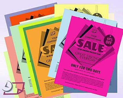 NextDayLabels Color Cardstock Paper - 50 Sheets - 8-1/2" x 11" - Fuchsia 67 lb (147 gsm) - Thick Colored Paper for Crafting, Invitations, Posters, Flyers, and DIY Projects - Made in USA