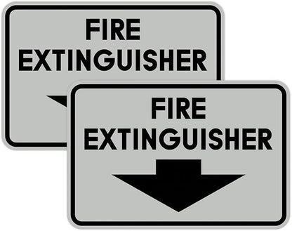 Signs ByLITA Classic Framed Fire Extinguisher (Lt Gray) - Medium 2 Pack
