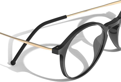 VISOONE Round Lightweight Blue Light Blocking Glasses Women Men Fashion Cute Thin Eyewear Niko