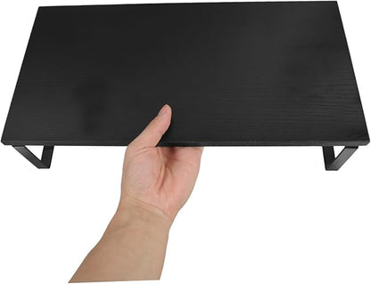 Computer Desk Stand Monitor Riser Compact Black Computer Riser for Office Home Table with Smooth Surface and Stable Elevated Design